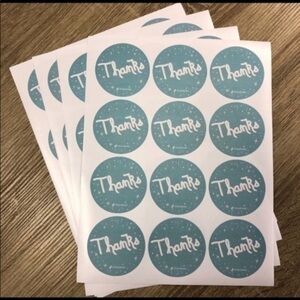 60- Thank You Stickers - Blue​